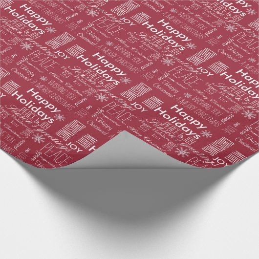 Papier Cadeau Salutations de vacances (Coin)