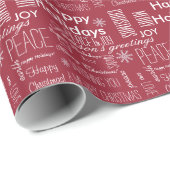 Papier Cadeau Salutations de vacances (Coin rond)