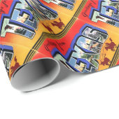 Papier Cadeau Salutations Du Texas (Coin rond)