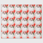 Papier Cadeau Salutations gaies de Noël (Plat)