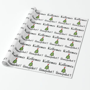 Papier Cadeau Salutations hongroises de Noël