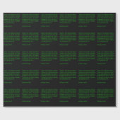 Papier Cadeau Salutations mortelles (Plat)