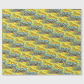 Papier Cadeau Salutations Vintage voyage de Californie (Plat)
