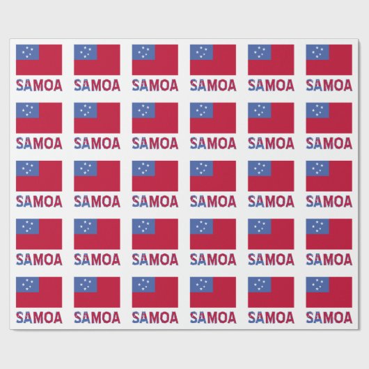Papier Cadeau Samoa et Drapeau samoan (Plat)