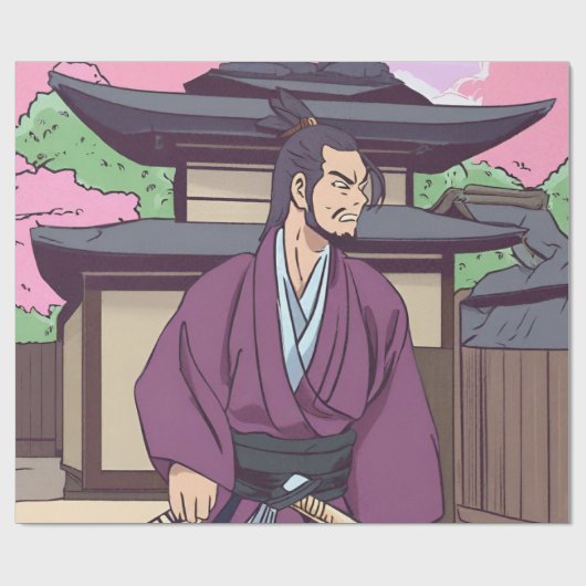 Papier Cadeau samouraï (Plat)