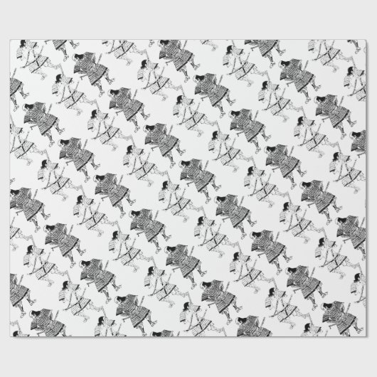 Papier Cadeau Samouraï (Plat)