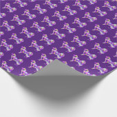 Papier Cadeau Samoyé mignon chien Silhouette pourpre PY&B Annive (Coin)