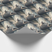 Papier Cadeau Samoyed Dog Enjoying a Scenic Mountain Drive (Coin)