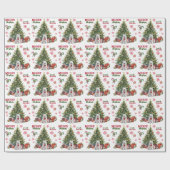 Papier Cadeau Samoyed Dog Holiday Tree (Plat)
