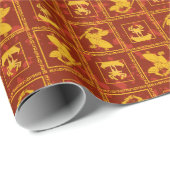 Papier Cadeau Samurai Jack & Aku Golden Silhouette Motif (Coin rond)