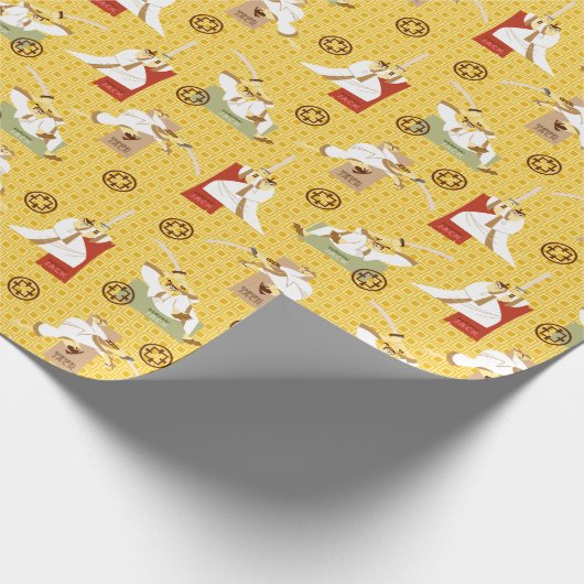 Papier Cadeau Samurai Jack Sword Poses Motif d'art de caractère (Coin)