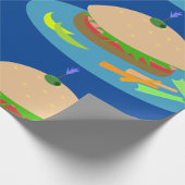 Papier Cadeau Sandwich avec Veggie Sides Fun Food