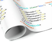Papier Cadeau Sandwich drôle à geek de HTML de BLT (Coin rond)