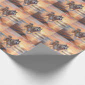 Papier Cadeau Sandy Paws Alaskan Malamute Chien sur le coucher d (Coin)