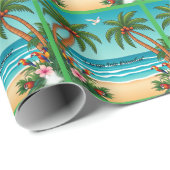 Papier Cadeau "Sandy Shores Escape" (Coin rond)