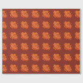 Papier Cadeau Sang Motif de fruits orange (Plat)