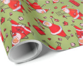 Papier Cadeau Santa Claus (Coin rond)