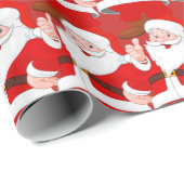 Papier Cadeau Santa Claus (Coin rond)