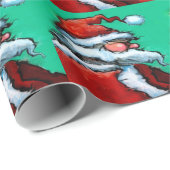 Papier Cadeau Santa Claus (Coin rond)