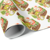 Papier Cadeau Santa Claus (Coin rond)