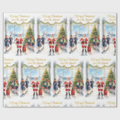 Papier Cadeau Santa Claus à l'aéroport (Plat)