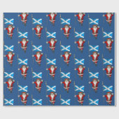 Papier Cadeau Santa Claus Avec L'Enseigne De L'Ecosse (Plat)