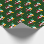 Papier Cadeau Santa Claus Avec L'Ensigne D'Irlande (Coin)