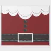 Papier Cadeau Santa Claus Convient Noël (Plat)