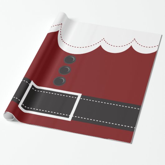 Papier Cadeau Santa Claus Convient Noël (Déroulé)