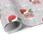 Papier Cadeau santa claus emoji (Coin rond)