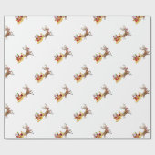 Papier Cadeau Santa Claus en traîneau (Plat)