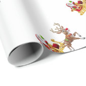 Papier Cadeau Santa Claus en traîneau (Coin rond)