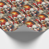 Papier Cadeau Santa Claus Holding Bernese Mountain Dog Christmas (Coin)