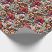 Papier Cadeau Santa Claus Holding Greater Swiss Mountain Art (Coin)