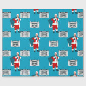 Papier Cadeau santa claus joe biden blue xmas blanc (Plat)