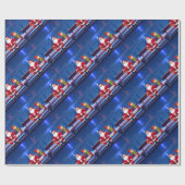 Papier Cadeau Santa Claus on Park bench (Plat)