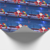 Papier Cadeau Santa Claus on Park bench (Coin)