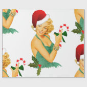 Papier Cadeau santa claus pin up (Plat)