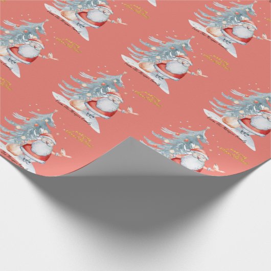 Papier Cadeau Santa Claus Pine Tree (Coin)