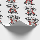 Papier Cadeau Santa Claus riding a motorcycle (Coin)