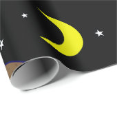 Papier Cadeau santa claus sloth noël (Coin rond)