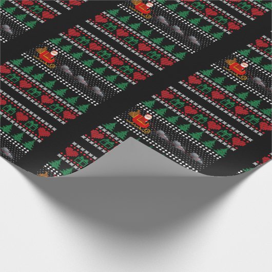 Papier Cadeau Santa Claus Spider Reindeer Funny UGLY Christmas P (Coin)