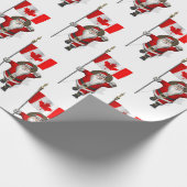 Papier Cadeau Santa Claus With Ensign Of Canada (Coin)