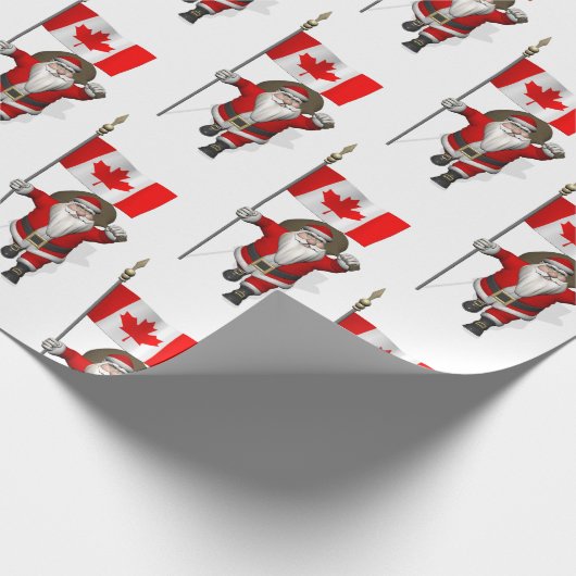 Papier Cadeau Santa Claus With Ensign Of Canada (Coin)