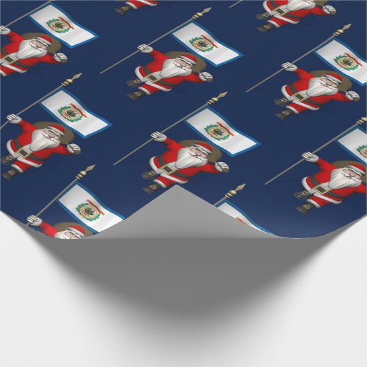 Papier Cadeau Santa Claus With Ensign Of West Virginia (Coin)