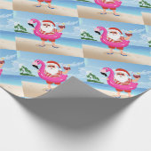 Papier Cadeau Santa Claus with flamingo (Coin)