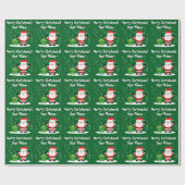 Papier Cadeau Santa Claus with frog cartoon fun kid's Christmas (Plat)