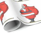 Papier Cadeau Santa Clause (Coin rond)