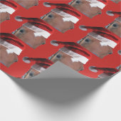 Papier Cadeau Santa Clause Cheval de Noël (Coin)