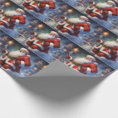 Papier Cadeau Santa Clause Joyeux Noël Bonne année (Coin)